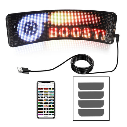 Programmable Car LED Sign LED Full-color Advertising Screen Ultra-thin Display Screen Custom Text Pattern Animation Display Car